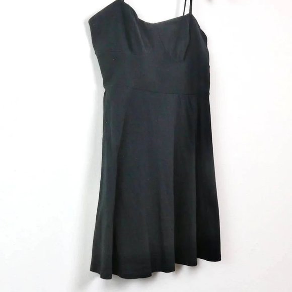 ASOS Size 6 Mini Dress Sweetheart Corset Style Spaghetti Strap Black - Picture 2 of 5